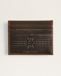 ALTERNATE VIEW OF SOLSTICE CANYON WOOL/LEATHER SLIM WALLET IN BROWN MULTI image number 2