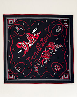 COWBOY SCENE BANDANA IN BLACK image number 1