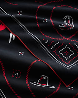 ALTERNATE VIEW OF COWBOY SCENE BANDANA IN BLACK image number 3