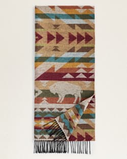 BUFFALO ULTRASOFT COTTON WRAP IN BROWN MULTI image number 1