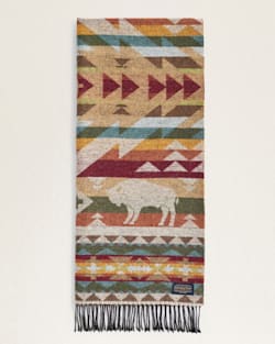 ALTERNATE VIEW OF BUFFALO ULTRASOFT COTTON WRAP IN BROWN MULTI image number 4