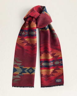 ALTERNATE VIEW OF STILLWATER WOOL SCARF IN MAROON MULTI image number 2