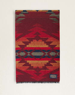 ALTERNATE VIEW OF STILLWATER WOOL SCARF IN MAROON MULTI image number 4