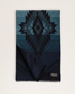 SATILLO SUNSET WOOL SCARF IN BLUE OMBRE image number 1