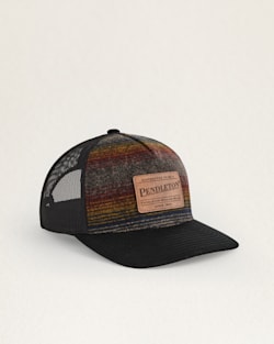 OMBRE STRIPE WOOL TRUCKER HAT IN BROWN MULTI image number 1