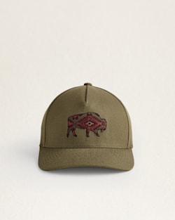 ALTERNATE VIEW OF BUFFALO EMBROIDERED HAT IN GREY/RED image number 2