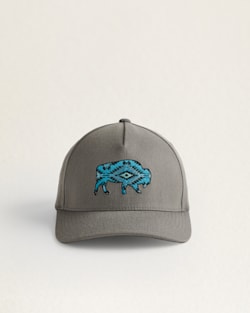 ALTERNATE VIEW OF BUFFALO EMBROIDERED HAT IN GREY/AQUA image number 3