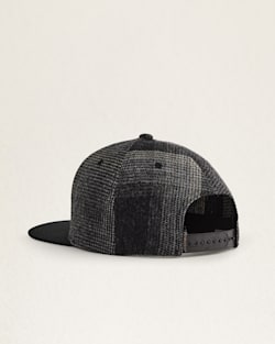 ALTERNATE VIEW OF PLAID PATCHWORK FLAT BRIM HAT IN BLACK image number 3