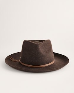 ALTERNATE VIEW OF CASSANDRA WOOL FELT HAT IN HEATHER BROWN image number 2