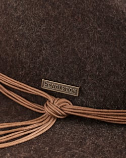 ALTERNATE VIEW OF CASSANDRA WOOL FELT HAT IN HEATHER BROWN image number 3