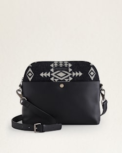 ROCK POINT WOOL/LEATHER CROSSBODY IN BLACK image number 1