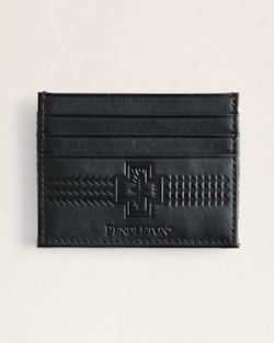 ROCK POINT WOOL/LEATHER SLIM WALLET IN BLACK image number 1