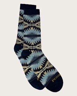 SUNSET PASS CREW SOCKS IN BLUE MULTI image number 1