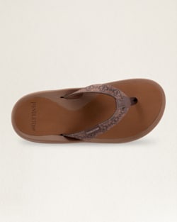 ALTERNATE VIEW OF MENS HARDING FLIP FLOPS IN BROWN image number 8