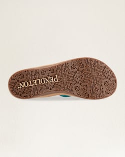 ALTERNATE VIEW OF WOMENS CARICO LAKE FLIP FLOPS IN TURQUOISE image number 2