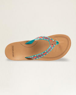 ALTERNATE VIEW OF WOMENS CARICO LAKE FLIP FLOPS IN TURQUOISE image number 8