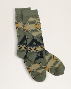 NEHALEM CREW SOCKS IN SAGE MULTI image number 1