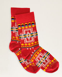 KIDS HARDING CREW SOCKS IN RED MULTI image number 1