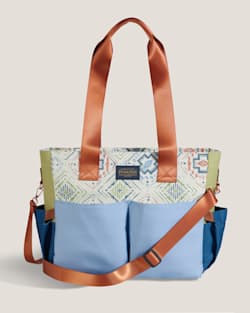HARDING BEACH CANOPY CANVAS SUPER TOTE IN BLUE MULTI image number 1