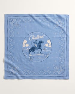 ALTERNATE VIEW OF COWBOY 3-PACK BANDANA IN RED/BLUE/GREEN image number 3