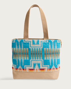 HARDING CITY ZIP TOTE IN TURQUOISE image number 1