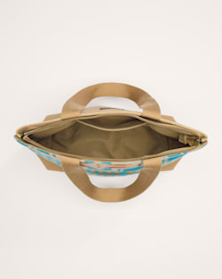 ALTERNATE VIEW OF HARDING CITY ZIP TOTE IN TURQUOISE image number 4