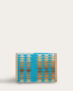 ALTERNATE VIEW OF HARDING TRIFOLD WALLET IN TURQUOISE image number 2