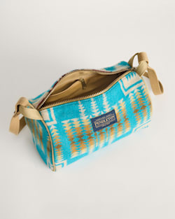 ALTERNATE VIEW OF HARDING BARREL BAG IN TURQUOISE image number 4