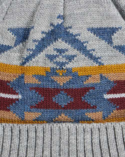 ALTERNATE VIEW OF AUTUMN BIRCH MERINO KNIT CAP IN GREY image number 2
