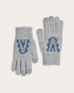 AUTUMN BIRCH MERINO KNIT TEXTING GLOVES IN GREY image number 1