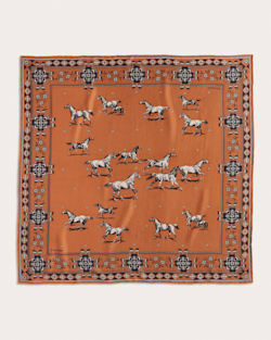 HERD OF HORSES SILK SCARF IN CLAY image number 1