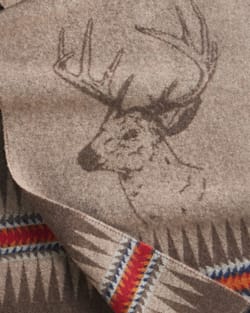 ALTERNATE VIEW OF SAWTOOTH BUCK WOOL SCARF IN TAN image number 2