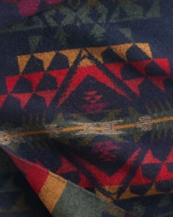 ALTERNATE VIEW OF AUTUMN BIRCH WOOL SCARF IN NAVY MULTI image number 2