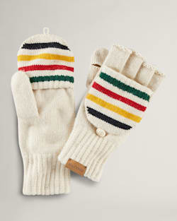 GLACIER MERINO KNIT CONVERTIBLE MITTENS IN WHITE MULTI image number 1