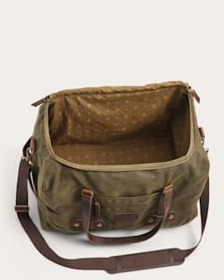 ALTERNATE VIEW OF ODYSSEY WAXED CANVAS DUFFEL BAG IN OLIVE image number 3