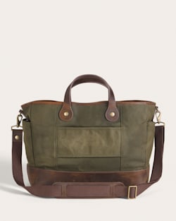 ALTERNATE VIEW OF ODYSSEY WAXED CANVAS MESSENGER BAG IN OLIVE image number 2