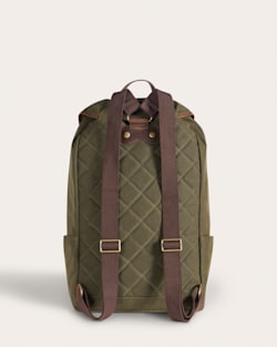 ALTERNATE VIEW OF ODYSSEY WAXED CANVAS BACKPACK IN OLIVE image number 2