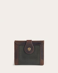 ALTERNATE VIEW OF ODYSSEY WAXED CANVAS WALLET IN OLIVE image number 2