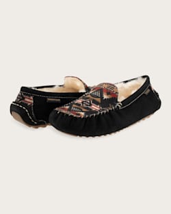 ALTERNATE VIEW OF WOMEN'S NEHALEM SLIPPERS IN BLACK/RED image number 2