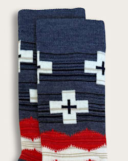 ALTERNATE VIEW OF BRAVE STAR CREW SOCKS IN RED/WHITE/BLUE image number 2