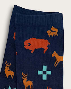 ALTERNATE VIEW OF KIDS 2-PACK CRITTER CREW SOCKS IN SHARED PATHS image number 2