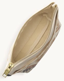 ALTERNATE VIEW OF ASTORIA CANVAS ZIP POUCH IN IVORY PONDEROSA image number 3
