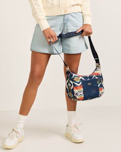 ALTERNATE VIEW OF CREEKSIDE EXPLORER CRESCENT BAG IN NAVY MULTI image number 6