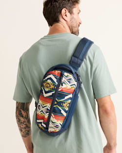 ALTERNATE VIEW OF CREEKSIDE EXPLORER SLING BACKPACK IN NAVY MULTI image number 4