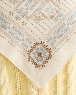 ALTERNATE VIEW OF LAUREL GROVE EMBROIDERED BANDANA IN IVORY image number 4
