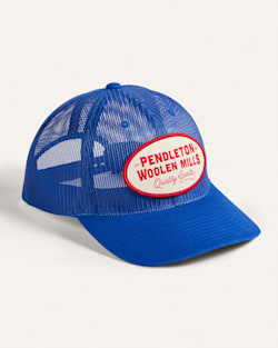 MESH FIVE PANEL TRUCKER HAT IN ROYAL BLUE image number 1