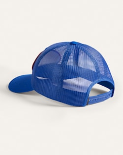 ALTERNATE VIEW OF MESH FIVE PANEL TRUCKER HAT IN ROYAL BLUE image number 2