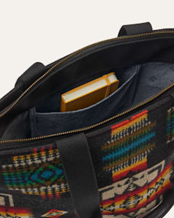 ALTERNATE VIEW OF TRADITIONS CITY ZIP TOTE IN BLACK CHIEF JOSEPH image number 4