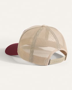 ALTERNATE VIEW OF ADVENTURE LOGO FIVE PANEL TRUCKER HAT IN MAROON/IVORY image number 2