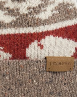 ALTERNATE VIEW OF BISON LAMBSWOOL POM BEANIE IN BROWN image number 2